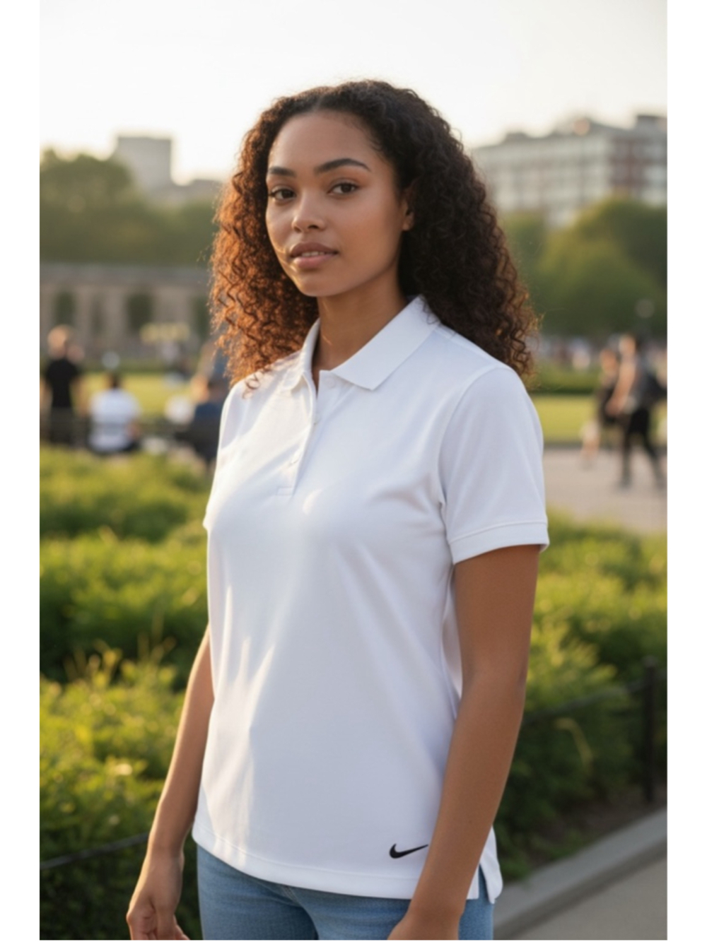 Women's Nike White Golf Polo Shirt XL